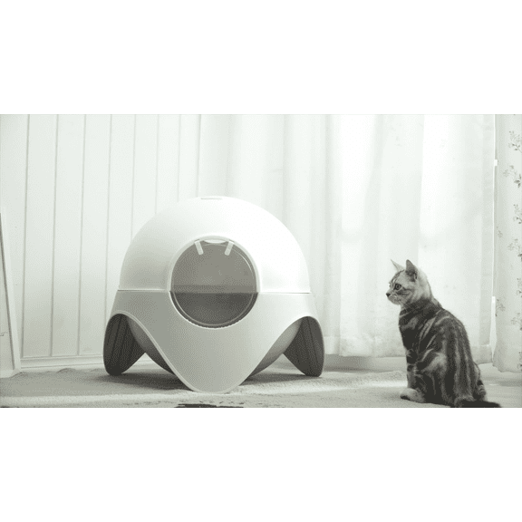 Fairela Modern capsule style cat toilet - safe, cosy and easy to clean in a private space