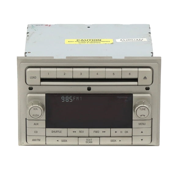Restored Lincoln 2007 MKZ Radio AM FM mp3 6 Disc CD Player Receiver - Part 7H6T-18C815-AG (Refurbished)