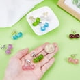 thumbnail image 3 of Dijes de cereza de 6 colores, 9 piezas de resina transparente, colgantes de cereza, cuentas de fruta, dijes colgantes DIY, 3 of 5