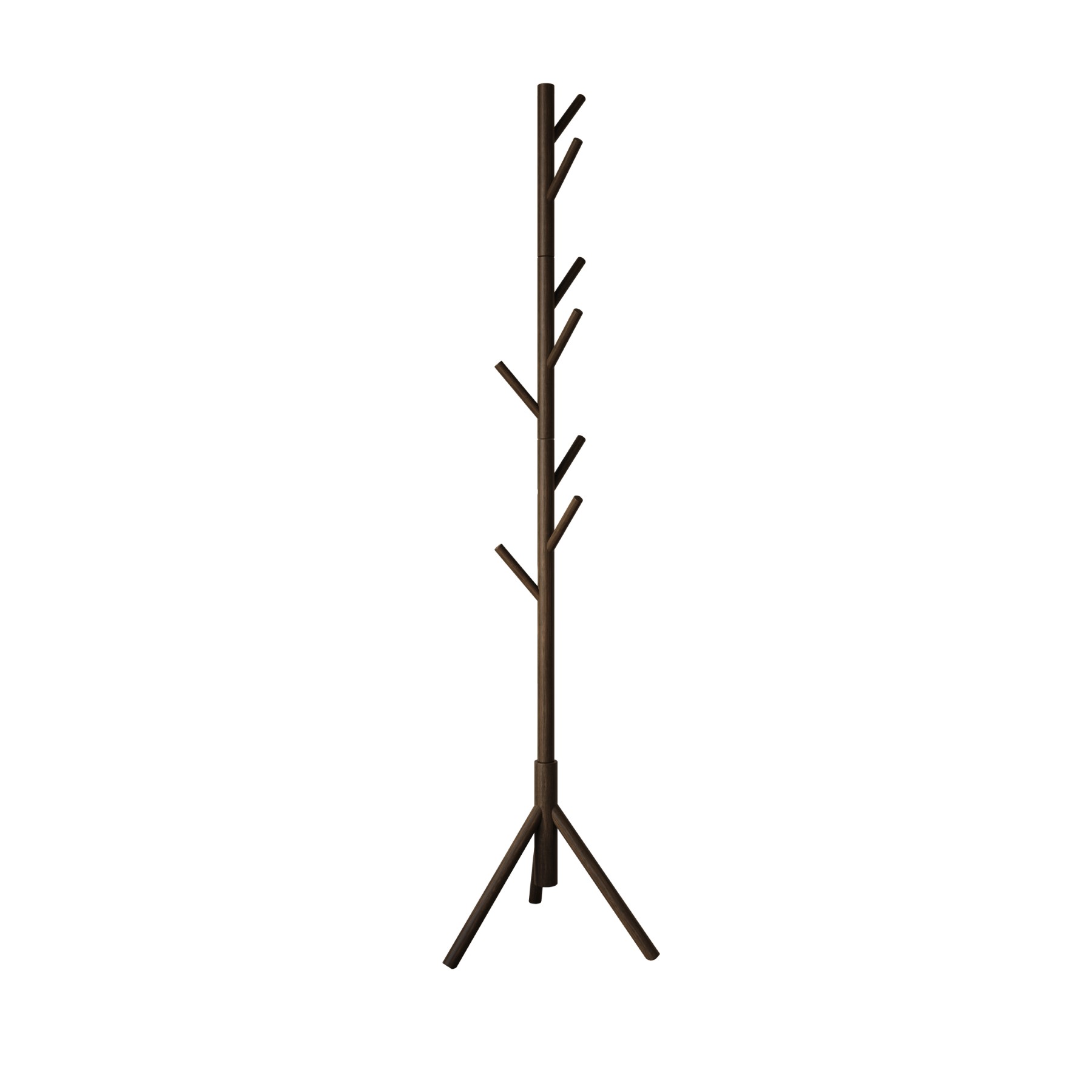 Home Design Houma Solid Wood Freestanding 8-Hook Coat Rack, Cappuccino – Entryway, Hallway, Bedroom Organizer for Jackets & Hats