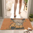thumbnail image 4 of Felpudo Con Tema De Vaca Felpudo De Entrada Alfombra De Bienvenida Con Alfombra De Cocina Personajes Divertidos Que Se Asoman Por La Puerta Alfombra, 4 of 7