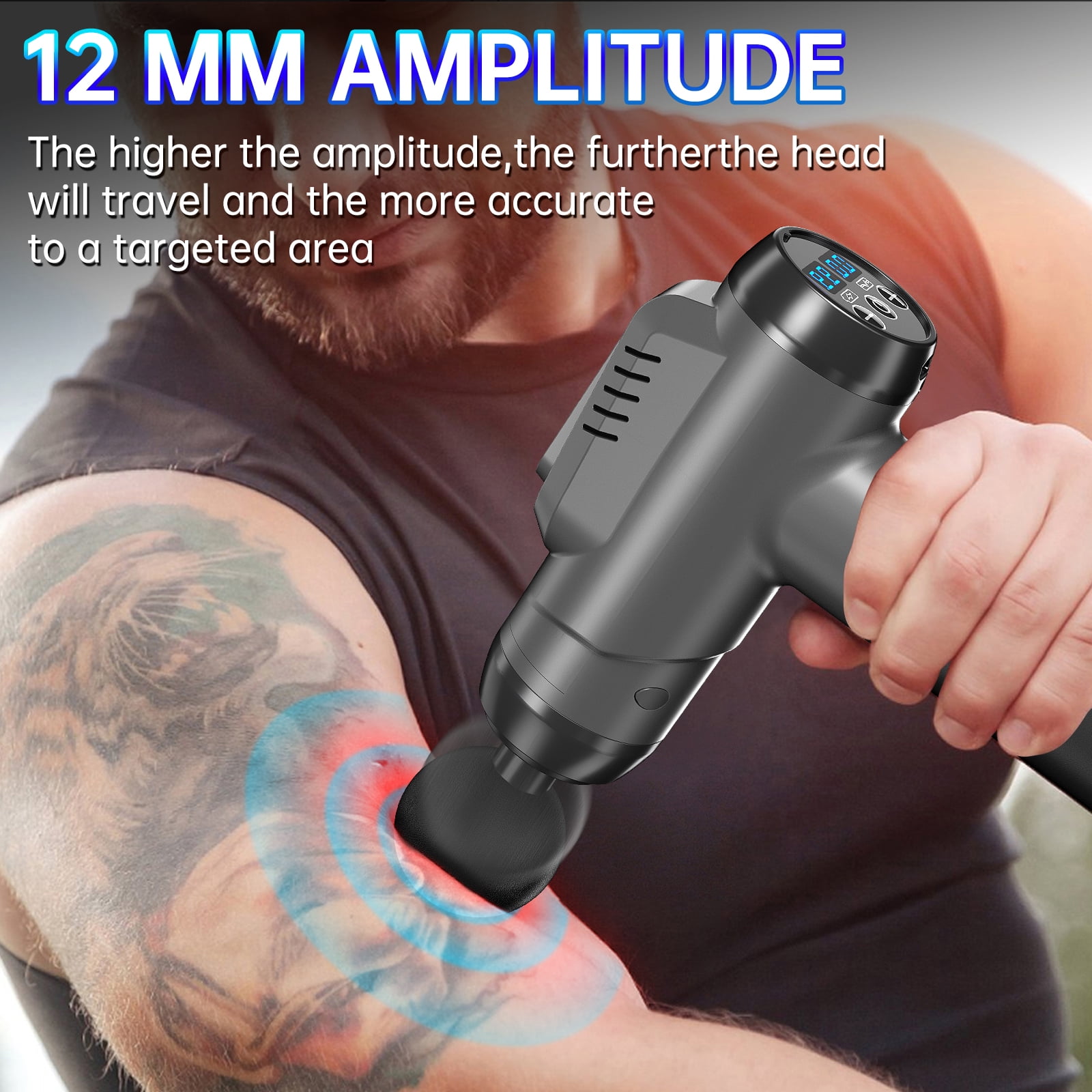 NEXT ANGLE STOREMART Electric Massager Gun Deep Tissue Percussion Muscle  for Pain Relief, Handheld Body Massager Portable Super Quiet Brushless  Motor 