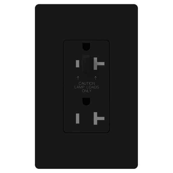 Lutron 78299 - SCR-20-HDTR-MN SATIN 20 A TAMPER RESIST HALF DIM RECPT MN Straight Blade Wall Outlets