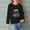 Black, variant on SGFCWSX Long Sleeve Shirts for Kids Girls Beautiful Girl Print Tops Fall T-Shirts Beige Size 11 Years