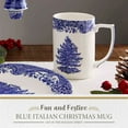 thumbnail image 2 of Spode Blue Italian Christmas Mug, 12oz - Elegant Holiday Drinkware with Iconic Christmas Tree Motif, Dishwasher & Microwave Safe Festive Mug for Hot Cocoa, Tea, Coffee Lovers - Ideal for Bar Cart, 2 of 7