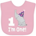 thumbnail image 3 of Inktastic Babys 1st Birthday Elephant Zoo Animal Boys or Girls Baby Bib, 3 of 4