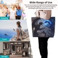 thumbnail image 4 of Yiaed Black And Blue Lightning Dragon Print Handbag for Women Tote Purse Shoulder Bag Large Fashion Hobo Purse Handbag Shopping Tote, 4 of 5