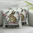 thumbnail image 3 of COMIO Rabbit Pillow Covers, Rabbit Gifts for Girls Rabbit Lovers Owners, Cute Rabbit Gifts, Rabbit Decor, Just a Girl Who Loves Rabbits Pillow Case, Bunny Pillow Cases, 3 of 5