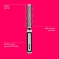 thumbnail image 3 of Conair Grip & Style Small Metal Round Hairbrush, Nylon Bristles and Rubber Handle, 3 of 10