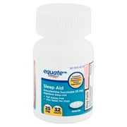 Equate Sleep Aid Doxylamine Succinate Tablets, 25 mg, 32 Count