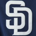 thumbnail image 2 of Men's Majestic Navy/White San Diego Padres Authentic Collection On-Field 3/4-Sleeve Batting Practice Jersey, 2 of 3