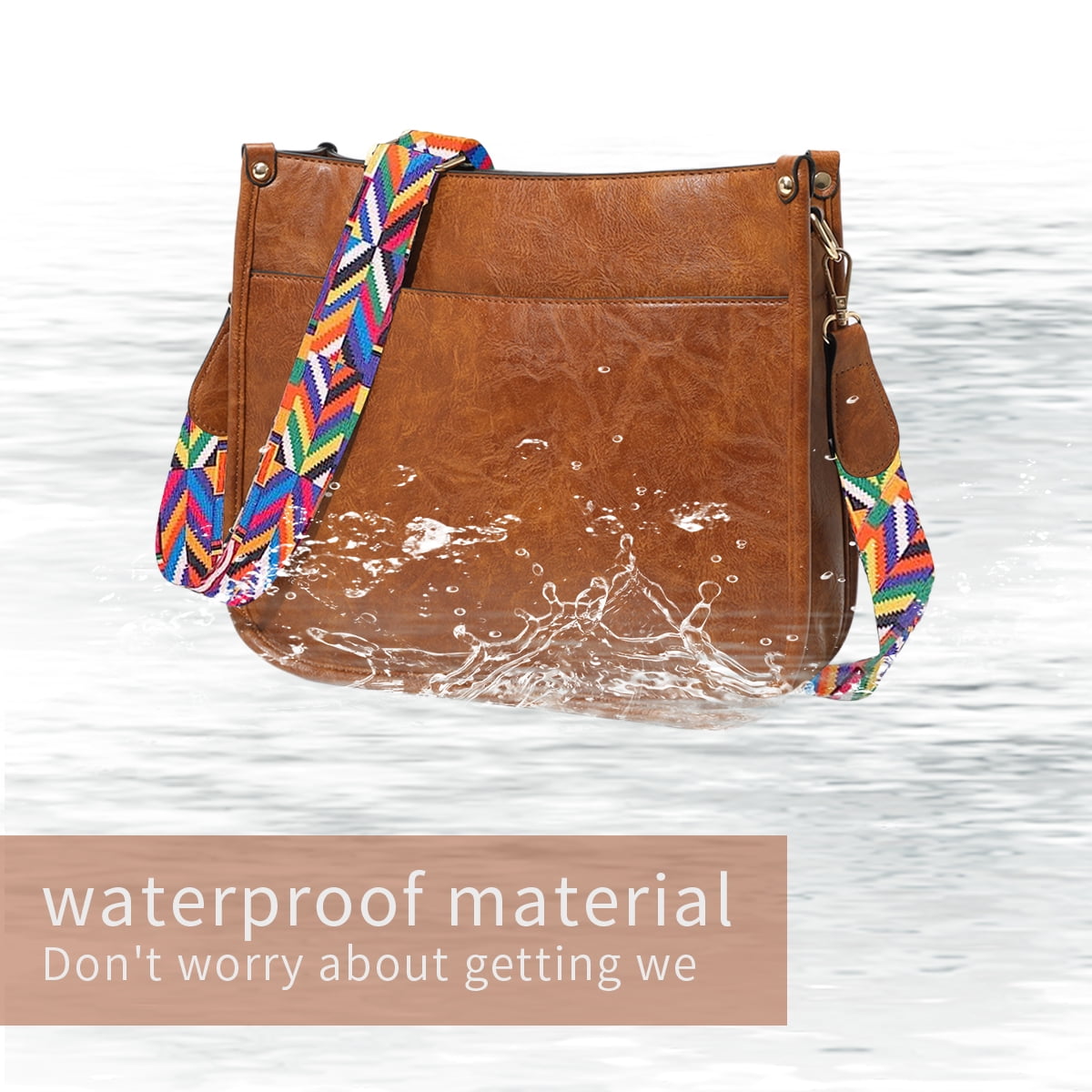 Kabuer Women Crossbody Leather Shoulder Bag, Brown - Walmart.com