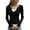Black, variant on Long Sleeve Crop Tops for Women Plus Size Crew Neck Stretch Slim Fitted Casual Solid Long Sleeve Basic Blouse Tops Fall Pullover Shirts Tight Tee