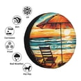 thumbnail image 4 of Goofa Beach Umbrella Sunset Pattern Universal Tire Cover for Jeep, SUV, Truck, and Trailer – Waterproof, UV-Resistant,Easy to Install, Fits 14"-17" Tires-14 inch, 4 of 6