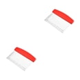 thumbnail image 3 of Monstrate Gran oferta, 1 pieza, raspador de multiusos, picador para hornear, cocina, herramienta para raspar pan de Pizza de acero rojo 2piezas, 3 of 6