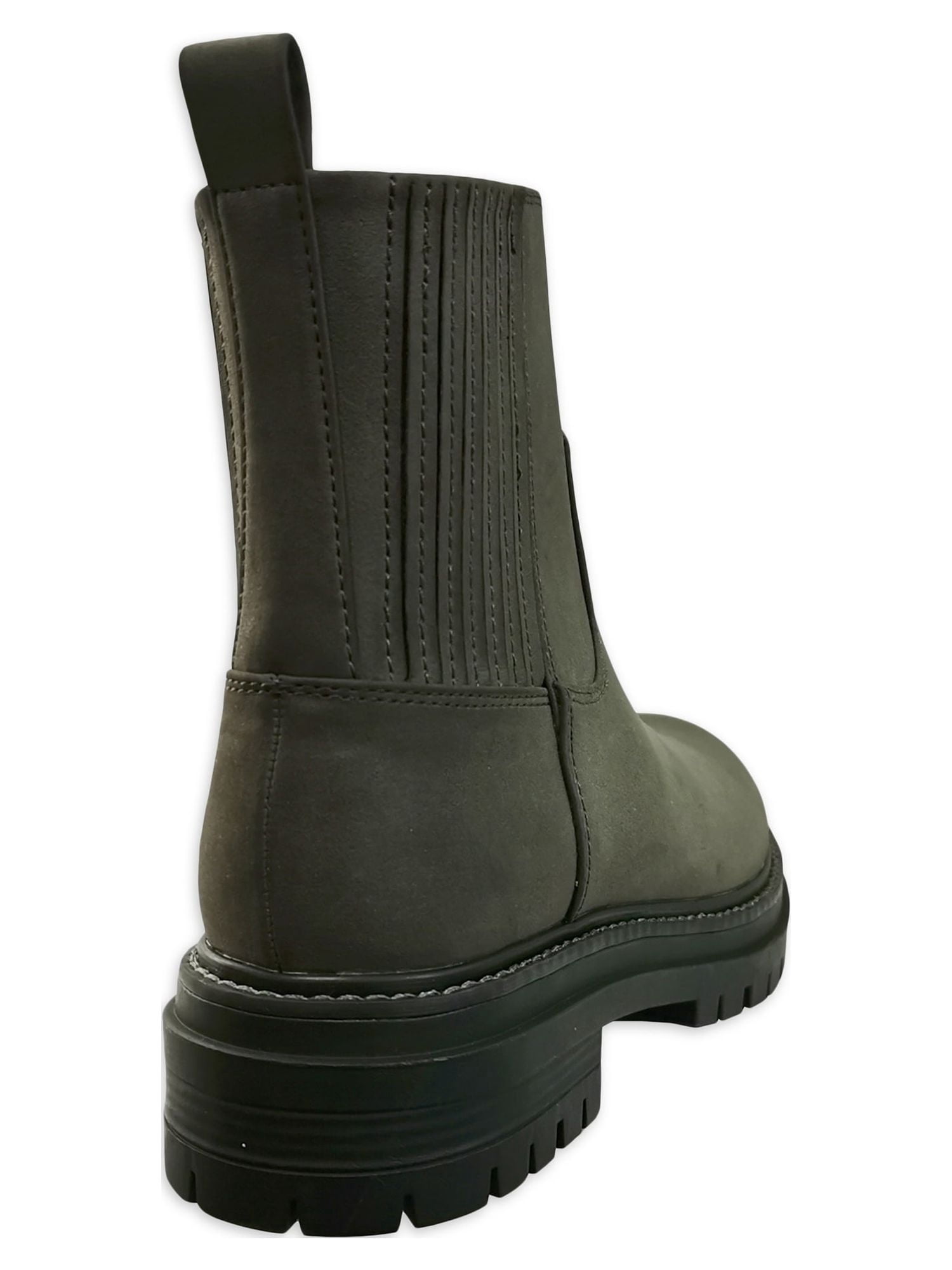 Time and Tru Women's Lug Chelsea Boots, Wide Width Available