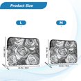 thumbnail image 4 of FORMRS 15"-15.6" Laptop Sleeve Protective Case Soft Carrying Quilted Computer Bag Cover, Black Roses, 4 of 7