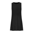thumbnail image 5 of Stylish SMihono Summer Dresses for Women 2025 Loose Beach Vacation Casual Crew Neck Sleeveless Sundresses with Pockets Tank Dress Black M, 5 of 5