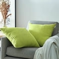thumbnail image 5 of Funda Cojín 50x50 Verde Lima Juego de 2 Decoración Habitación Bebé Salón Hogar Fundas Cojines Sofá Cama Cuadrado Doble Cara Color Liso Suave Chenilla Fundas Cojines con Cierre Cremallera, 5 of 5