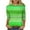 Green, variant on Blouse for Women Plus Size 3/4 Sleeve Round-Neck Print Casual T-shirt Blouse Multicolor XXXL