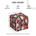 thumbnail image 4 of Lsque Skull and Roses Printed Tissue Box Cover Holder, Facial Paper Organizer Dispenser,Square with Bottom Belt, PVC Leather Decorative Organizer, 4 of 8
