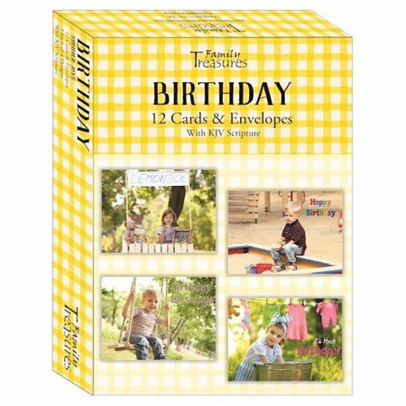 Family Treasures Wholesale 479707 Boxed Card for Birthday - Summer Joys - Box of 12
