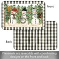 thumbnail image 4 of CounterArt "Plaid Snowmen" 4-Pack Reversible Flexible Plastic Tabletop Placemats, 4 of 8