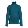thumbnail image 5 of Wonder Nation Girls Lettuce Edge Mock Neck Top, Sizes 4-18 & Plus, 5 of 5