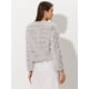 thumbnail image 4 of Abrigo mullido de piel sintétisin cuello chaquerecortacálide invierno pamujer Gris Claro M, 4 of 6