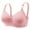 Pink, variant on qolati Plus Size Sports Bras for Women Soft Floral Push Up Full-Coverages Wireless Bras Adjustable Breathable Comfort Support Seamless Everyday Bra