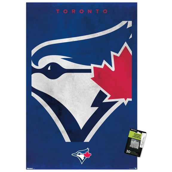 MLB Toronto Blue Jays - Logo 25 Wall Poster with Push Pins, 22.375" x 34"