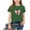 Green, variant on Girls Short Sleeve T Shirts Kids Summer Tops Graphic Bow Print Crew Neck Versatile Girls Tees