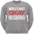 thumbnail image 1 of Chandail à Col Rond Gris pour Adulte « World's Most Okay Mari », 1 of 1