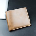 thumbnail image 1 of Portable Fashion PU Leather Card Bag Business Card Case Ultra-thin Men Wallet Mini Coin Purse Male Purses Money Clips BROWN, 1 of 8