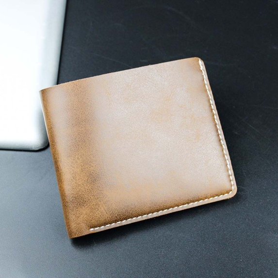 Portable Fashion PU Leather Card Bag Business Card Case Ultra-thin Men Wallet Mini Coin Purse Male Purses Money Clips BROWN