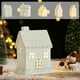 thumbnail image 1 of Adorno navideño luminoso de cerámica con forma de ciervo, muñeco de nieve y anciano, 11 x 7 cm, para decoración de mesa navideña, 1 unidad [A] Rkxzt, 1 of 9