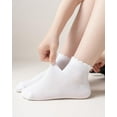 thumbnail image 4 of Tingzi Girls White Ruffle Socks School Uniform Kids Cotton Crew Ankle Cute Frilly Dress Socks 5 Pack, 4 of 7
