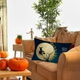 thumbnail image 2 of Halloween Seize The Night Throw Pillow Covers 12x20 Inch Witch with Hat Broom Moon Night Trees Castle Pillow Cases Cushion Cover Fall Farmhouse Decorations Rectangular Pillowcase Cotton Linen, 2 of 6