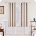thumbnail image 1 of Thermal Insulated Blackout Curtain 140x160 cm Short Beige Interior Small Window Curtains for Living Room Bedroom Set of 2 with Eyelets, 1 of 5
