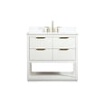 thumbnail image 3 of Elegant Decor Larkin 36" MDF Single Bathroom Vanity with Backsplash in White, 3 of 8