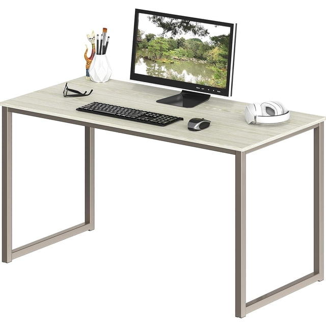 Commercial-Grade Office Computer Desk x cm Silver w/Espresso Top