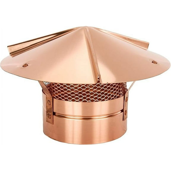 Cone Top Cap with Screen - Copper (10 inch)
