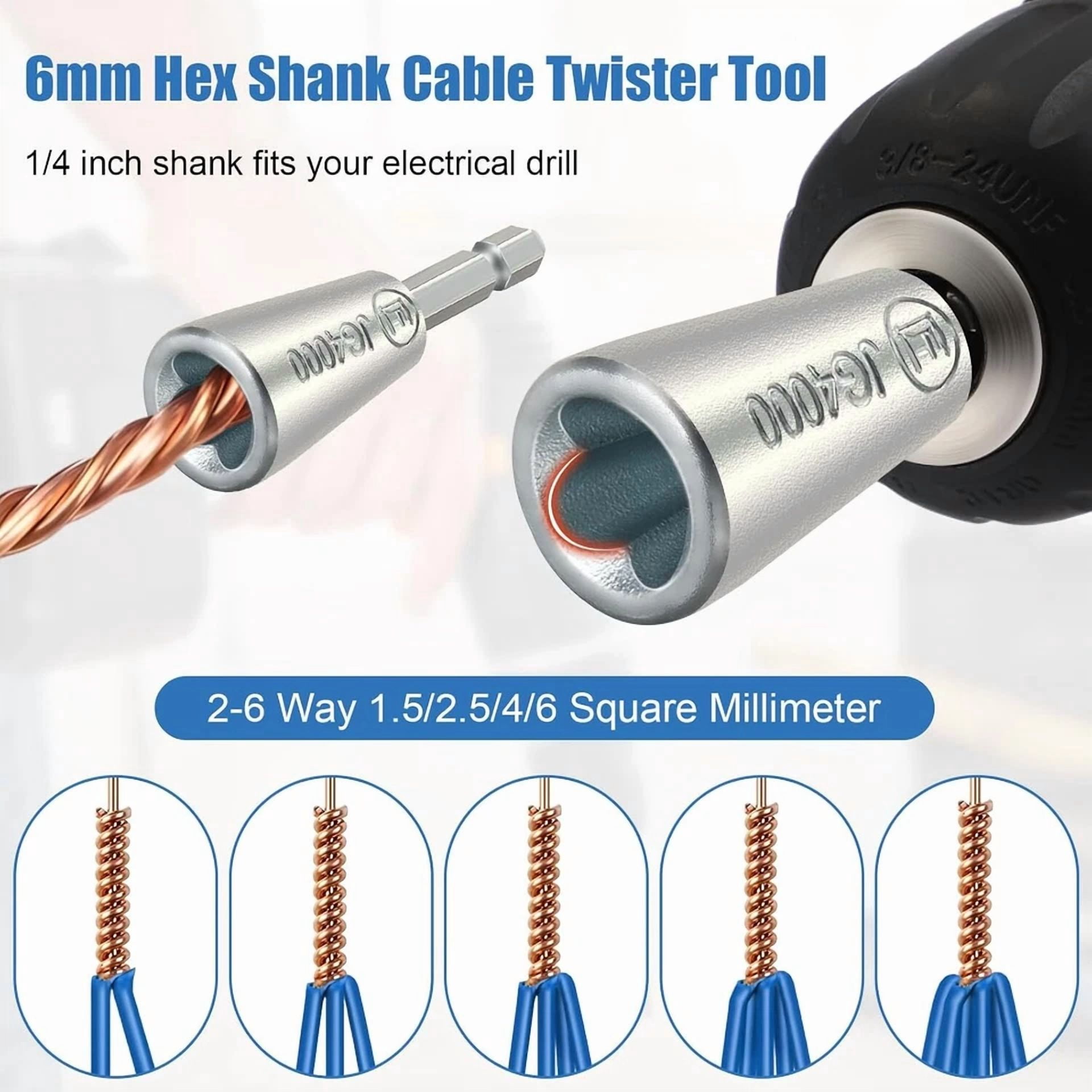 BUTTERFLY- 3X Wire Stripping Twisting Tool Electrical Drill Wire Stripper Cable Nut Twister