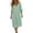 Green, variant on Women's 3/4 Sleeve Midi Dress, V-Neck Loose Fit Peasant Dress, Casual Summer Beach Sundress Flowy Lightweight Elastic Cuffs