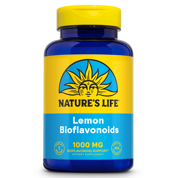 Nature's Life Lemon Bioflavonoids 1000 | Flavonoid Antioxidant Complex with Hesperidin and Rutin | 100 Tabs
