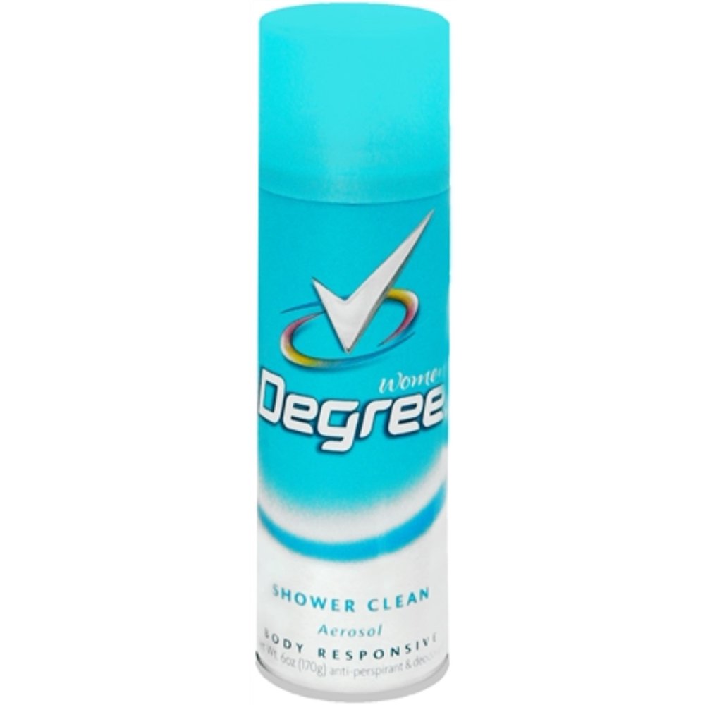 Degree Women AntiPerspirant Deodorant Spray Shower Clean 6 oz (Pack of