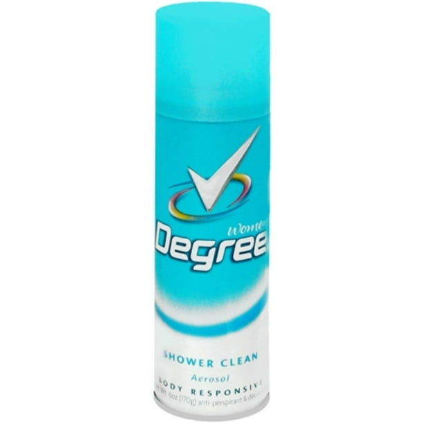 Degree Women AntiPerspirant Deodorant Spray Shower Clean 6 oz (Pack of 2)