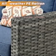 thumbnail image 4 of ODELIO 6 Pieces All-Weather Rattan Wicker Patio Furniture Set, Outdoor Sectional Sofa with Ottomans, Outdoor Conversation Set for Porch, Patio & Backyard, 4 of 8