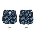 thumbnail image 4 of Disketp Blue Butterfly Print Women's Shorts Workout Shorts for Athletic Gym Running Shorts with Phone Pockets Large, 4 of 8