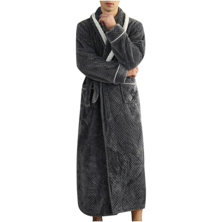 

Dadaria Plus Size Pajamas for Women Autumn And Winter Thickening And Lengthening Flannel Warmth Beibei Velvet Couple Pajamas Bathrobe Gray M Women